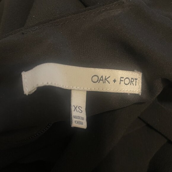 OAK + FORT Black Flowy Dress Size XS Classic Neutral Business Casual Office - Picture 6 of 9